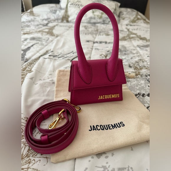 Jacquemus Fuchsia Mini Bag with Gold Accents - Picture 1 of 1